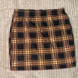 Plaid Yellow Skirt